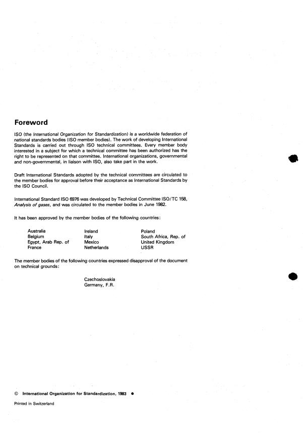 ISO 6976:1983 ISO 6976:1983 - Natural gas -- Calculation of calorific value, density and relative density - Page 2 preview