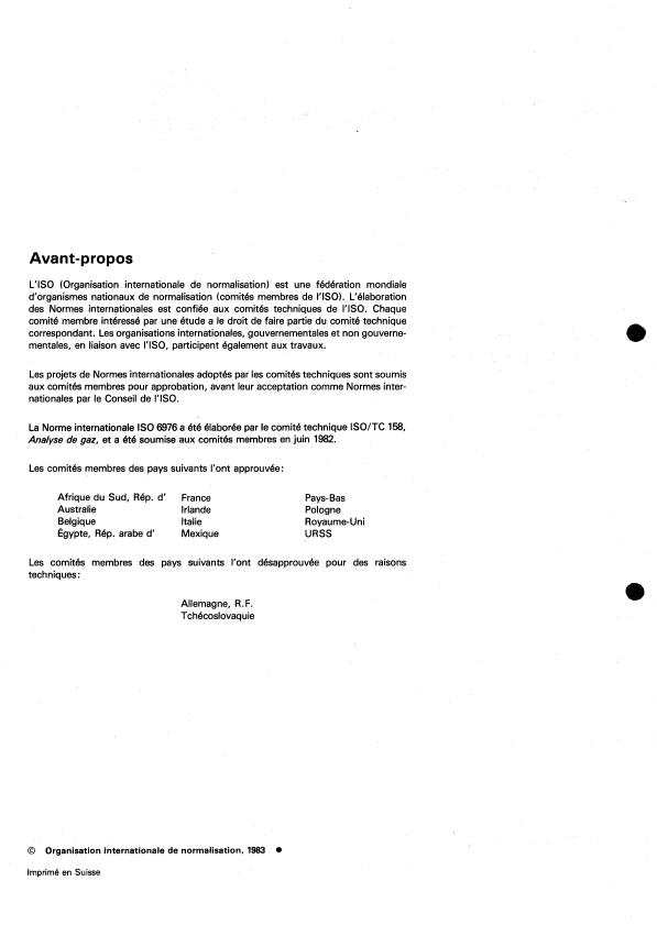 ISO 6976:1983 ISO 6976:1983 - Gaz naturel -- Calcul du pouvoir calorifique, de la masse volumique et de la densité - Page 2 preview