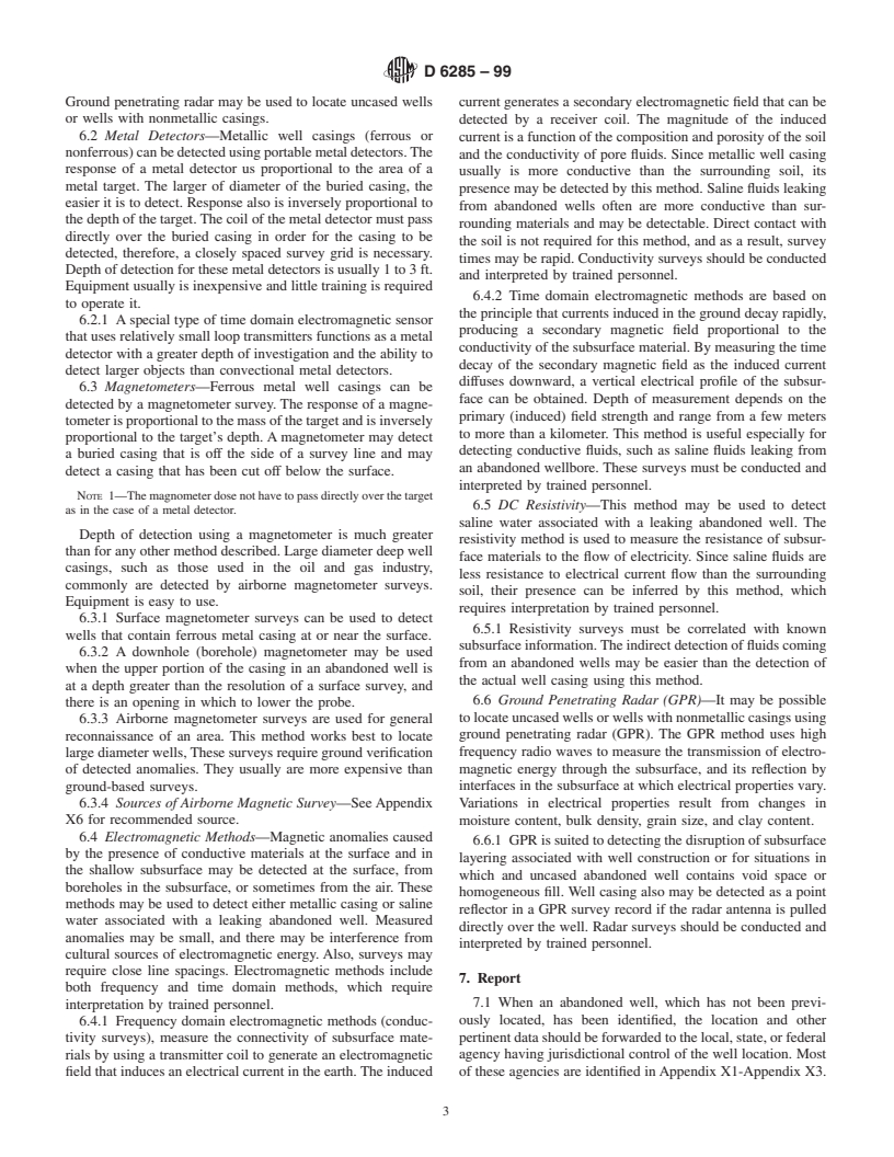 ASTM D6285-99 - Standard Guide for Locating Abandoned Wells