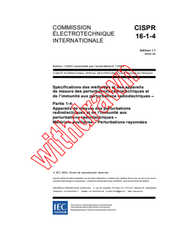 CISPR 16-1-4:2003+AMD1:2004 CSV - Spécifications des méthodes et des appareils de mesure des perturbations radioélectriques et de l'immunité aux perturbations radioélectriques - Partie 1-4: Appareils de mesure des perturbations radioélectriques et de l'immunité aux perturbations radioélectriques - Matériels auxiliaires - Perturbations rayonnées
Released:5/6/2004 - Page 3 preview