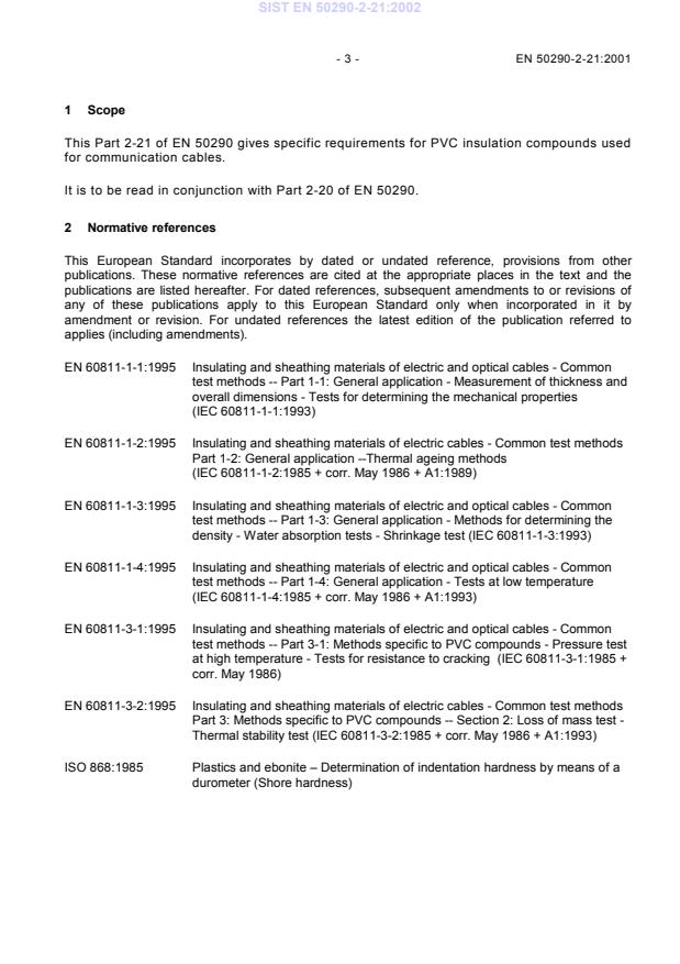 EN 50290-2-21:2001 EN 50290-2-21:2002 - Page 4 preview