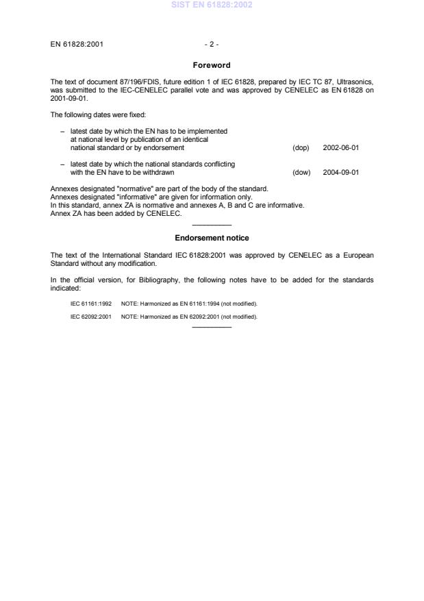 EN 61828:2001 EN 61828:2002 - Page 4 preview