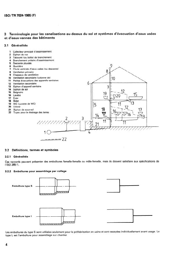 ISO/TR 7024:1985 ISO/TR 7024:1985 - Évacuation au-dessus du sol -- Techniques et mise en oeuvre recommandées pour l'installation des canalisations d'évacuation en polychlorure de vinyle non plastifié (PVC-U) dans les systemes placés au-dessus du sol a l'intérieur des bâtiments - Page 4 preview