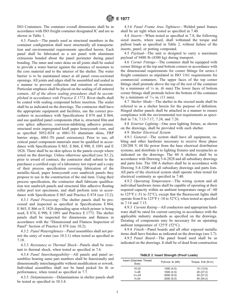 ASTM E1977-01e1 - Standard Specification for Shelter, Tactical, Expandable, One-Side