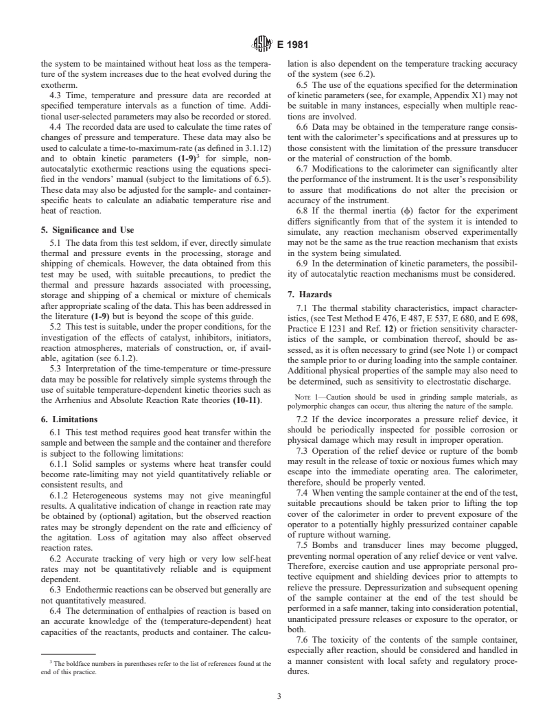 ASTM E1981-98 - Standard Guide for Assessing the Thermal Stability of ...