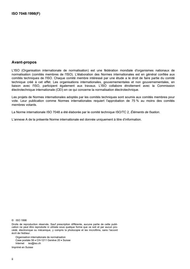 ISO 7048:1998 ISO 7048:1998 - Vis a métaux a tete cylindrique a empreinte cruciforme - Page 2 preview