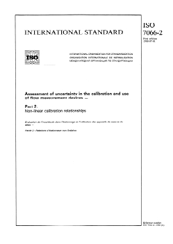 ISO 7066-2:1988 - Assessment of uncertainty in the calibration and use of flow measurement devices — Part 2: Non-linear calibration relationships
Released:6/30/1988 - Page 1 preview