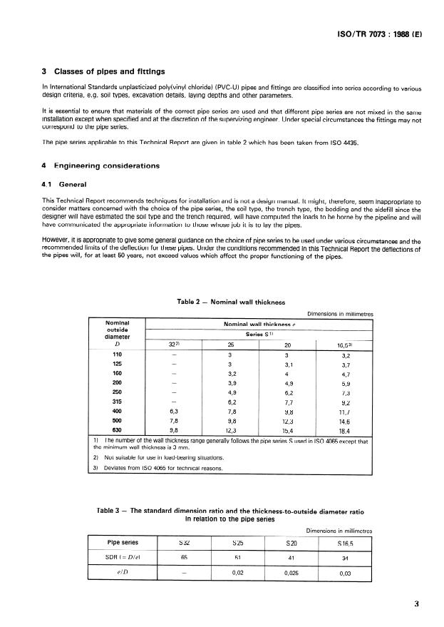 ISO/TR 7073:1988 - Recommended techniques for the installation of unplasticized poly(vinyl chloride) (PVC-U) buried drains and sewers