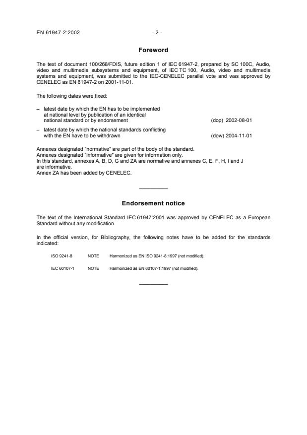 EN 61947-2:2002 EN 61947-2:2003 - Page 4 preview