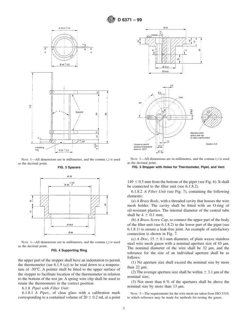 ASTM D6371-99 - Standard Test Method for Cold Filter Plugging Point of Diesel and Heating Fuels