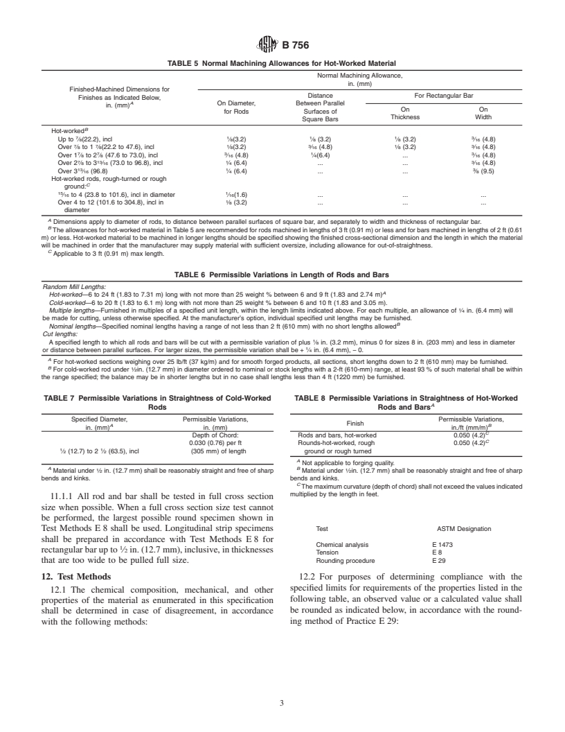 ASTM B756-00 - Standard Specification for Nickel-Chromium-Molybdenum-Tungsten Alloy (UNS N06110) Rod and Bar