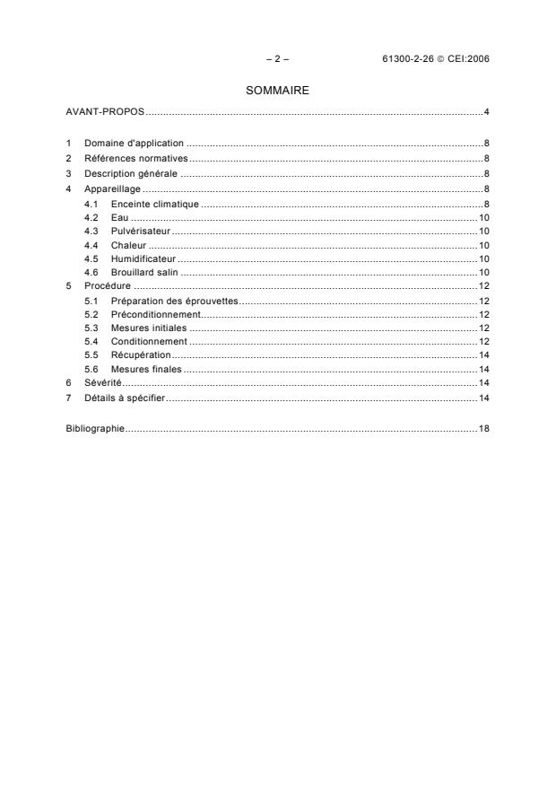 IEC 61300-2-26:2006 IEC 61300-2-26:2006 - Fibre optic interconnecting devices and passive components - Basic test and measurement procedures - Part 2-26: Tests - Salt mist - Page 4 preview