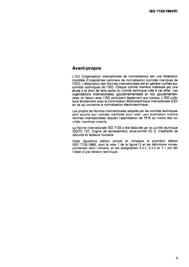 ISO 7133:1994 - Engins de terrassement -- Décapeuses -- Terminologie et spécifications commerciales