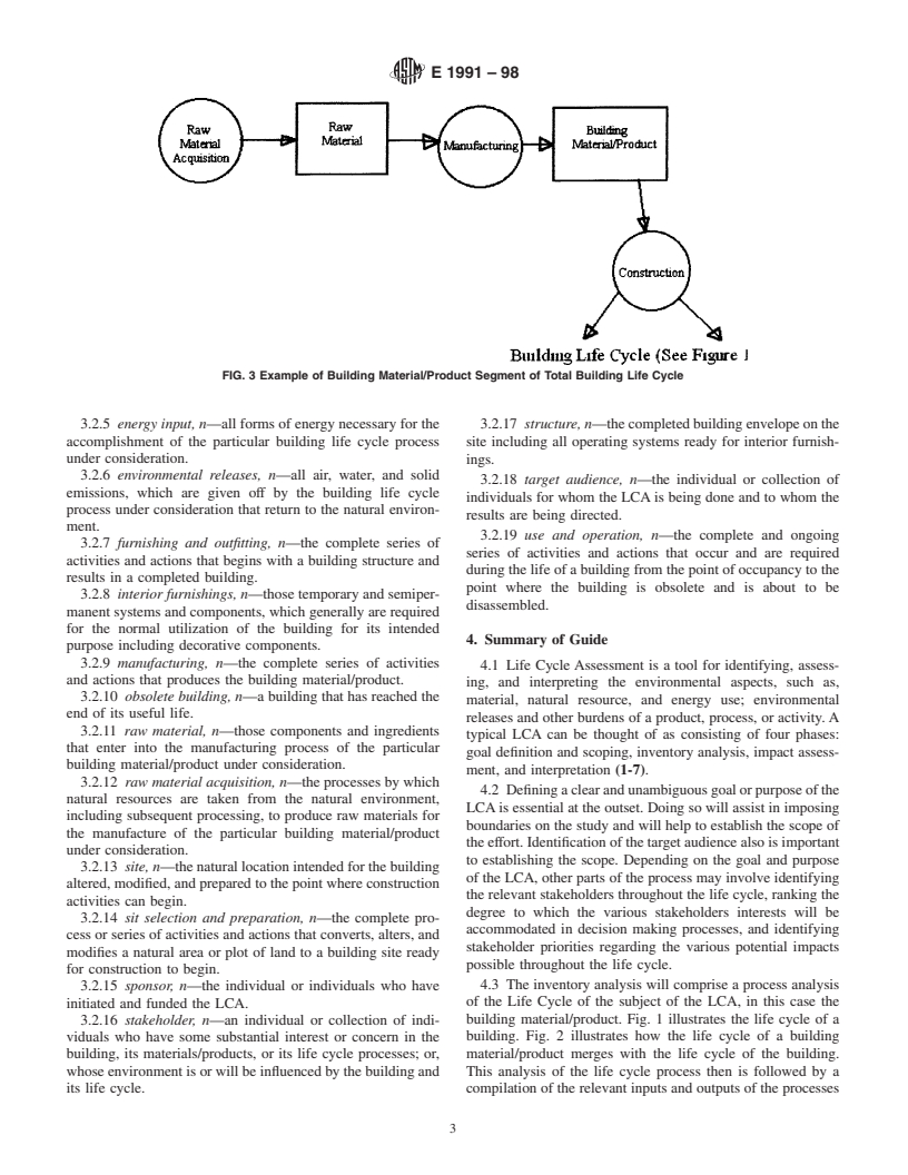 ASTM E1991-98 - Standard Guide for Environmental Life Cycle Assessment of Building Materials/Products