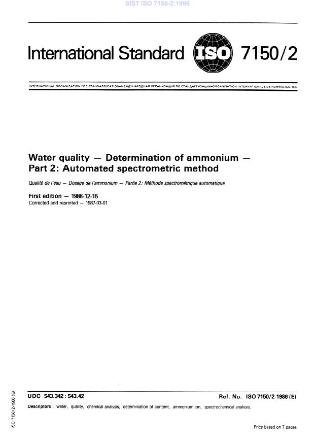 ISO 7150-2:1996