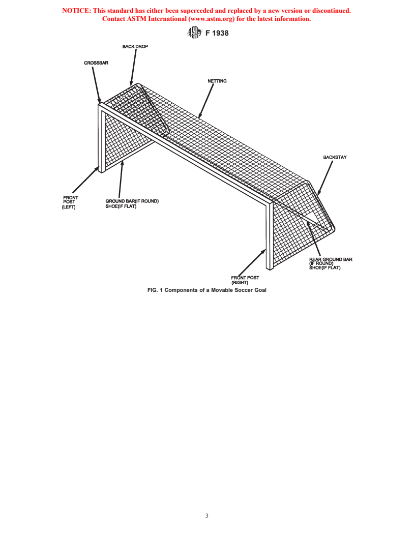 ASTM F1938-98 - Guide for Safer Use of Movable Soccer Goals