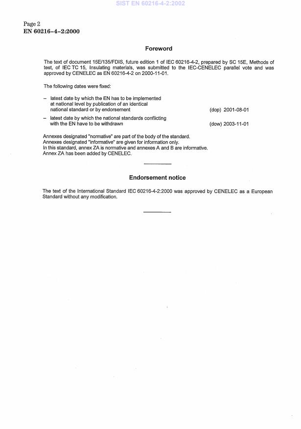 EN 60216-4-2:2000 EN 60216-4-2:2002 - Page 4 preview