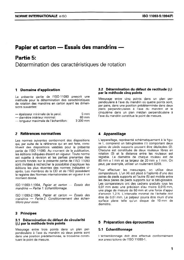 ISO 11093-5:1994 - Papier et carton -- Essais des mandrins