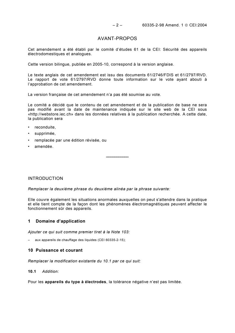 IEC 60335-2-98:2002/AMD1:2004 IEC 60335-2-98:2002/AMD1:2004 - Amendment 1 - Household and similar electrical appliances - Safety - Part 2-98: Particular requirements for humidifiers - Page 4 preview