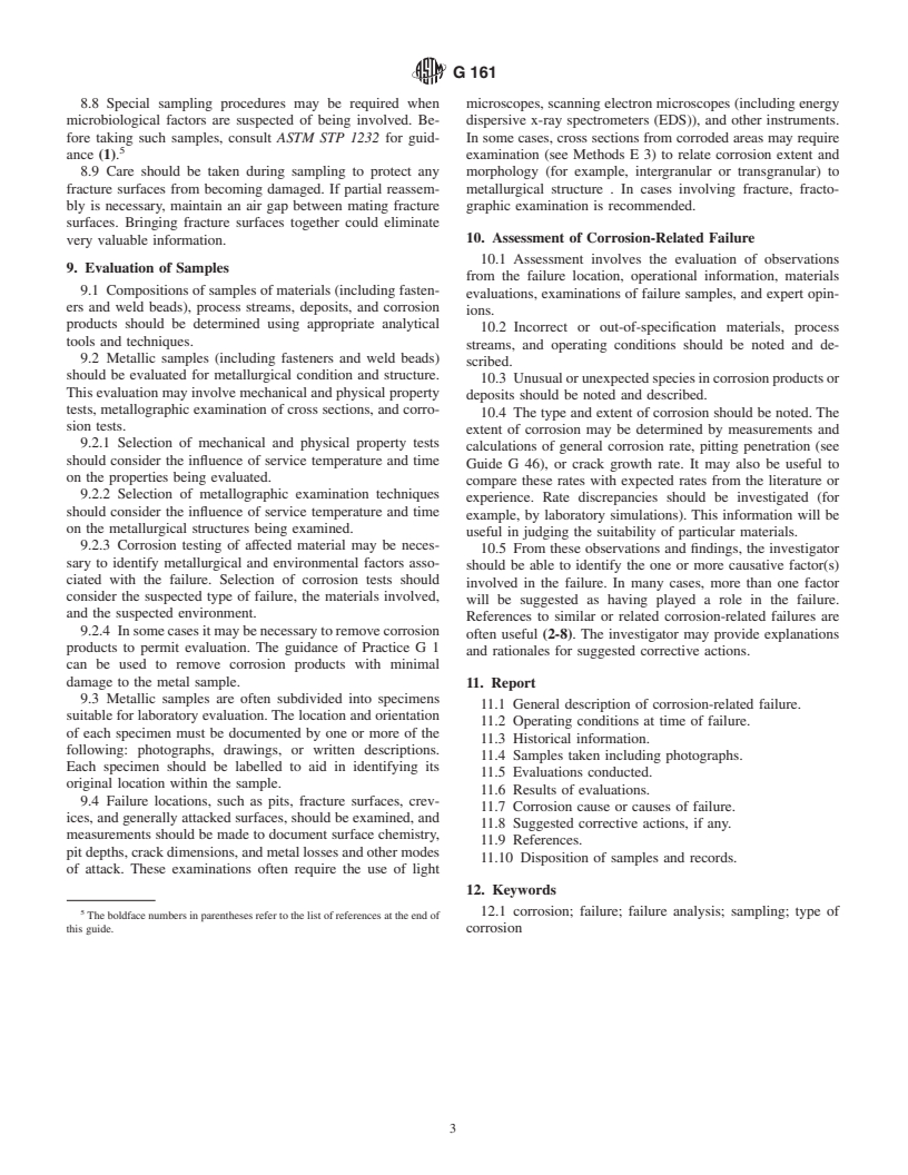 ASTM G161-00 - Standard Guide for Corrosion-Related Failure Analysis