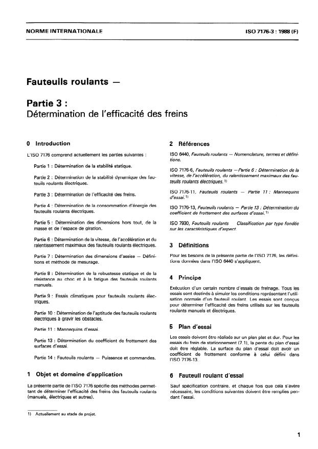 ISO 7176-3:1988 - Fauteuils roulants