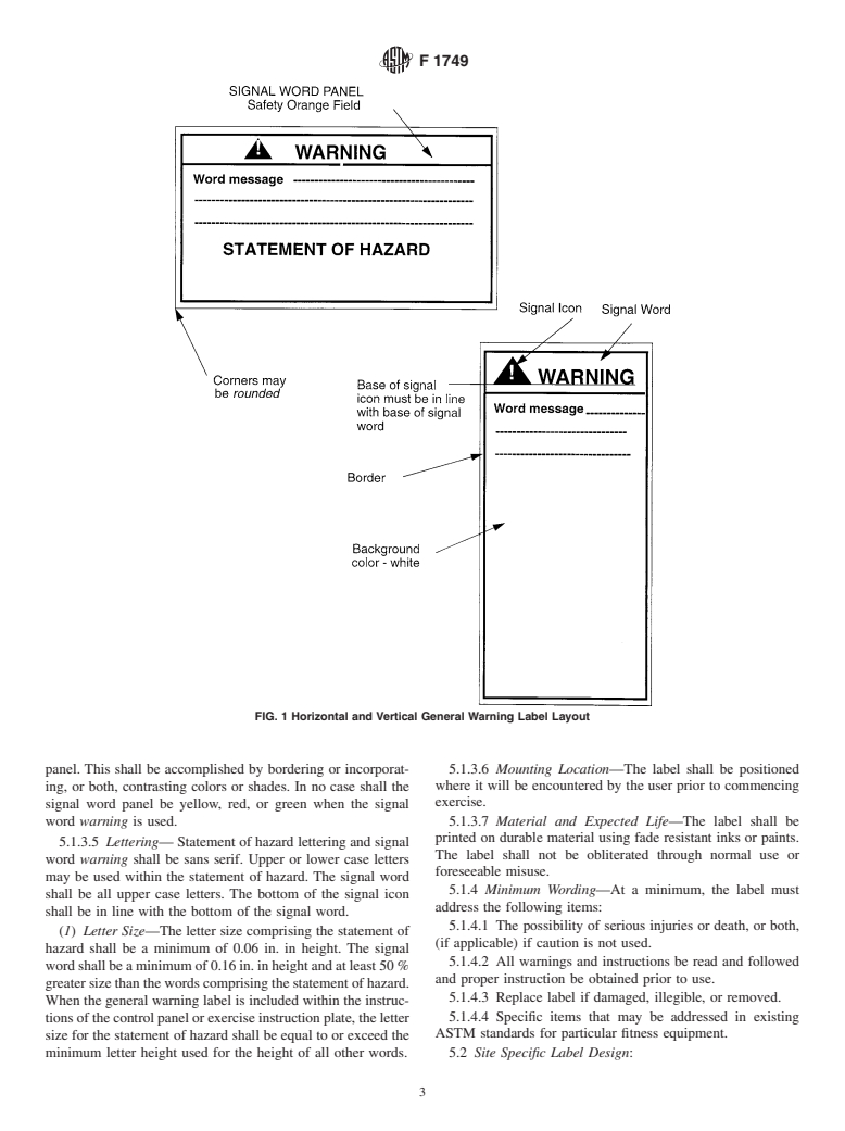 ASTM F1749-02 - Standard Specification for Fitness Equipment and Fitness Facility Safety Signage and Labels