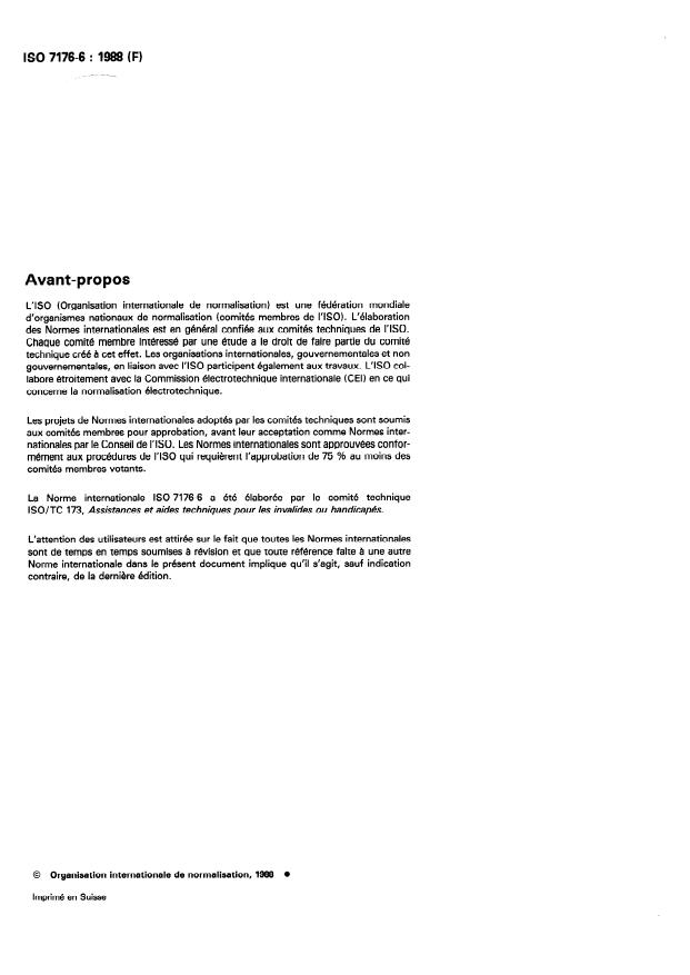 ISO 7176-6:1988 ISO 7176-6:1988 - Fauteuils roulants - Page 2 preview