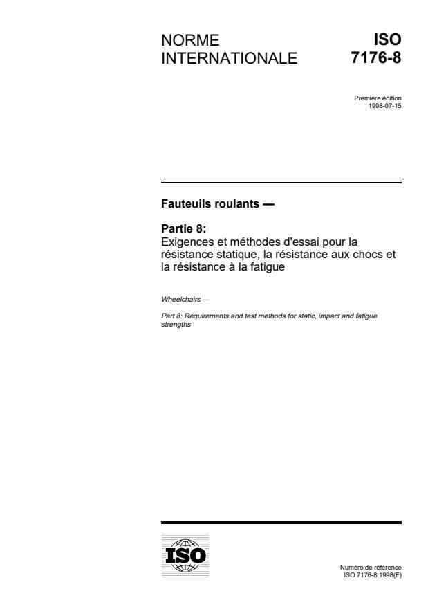 ISO 7176-8:1998 - Fauteuils roulants
