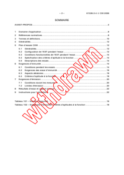 IEC 61326-2-4:2006 - Electrical equipment for measurement, control and laboratory use - EMC requirements - Part 2-4: Particular requirements - Test configurations, operational conditions and performance criteria for insulation monitoring devices according to IEC 61557-8 and for equipment for insulation fault location according to IEC 61557-9
Released:6/13/2006
Isbn:2831886848 - Page 4 preview