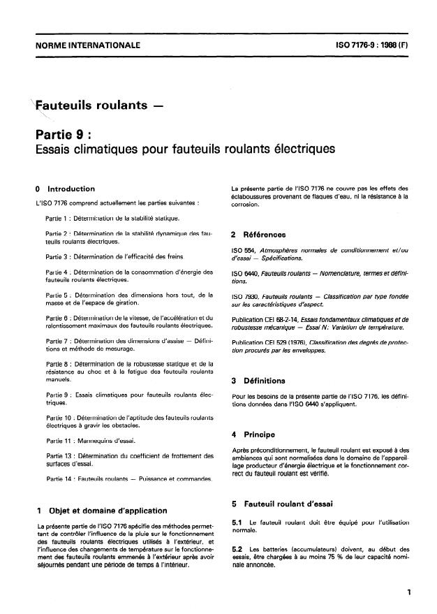 ISO 7176-9:1988 - Fauteuils roulants