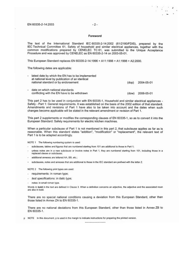 EN 60335-2-14:2003 EN 60335-2-14:2003 - Page 4 preview