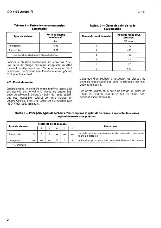 ISO 7183-2:1996 ISO 7183-2:1996 - Sécheurs d'air comprimé - Page 4 preview