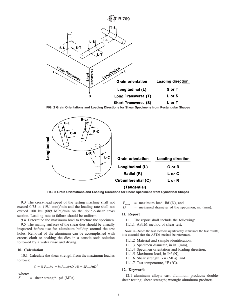 ASTM B769-94(2000) - Standard Test Method for Shear Testing of Aluminum Alloys