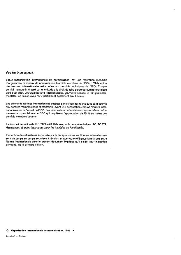 ISO 7193:1985 ISO 7193:1985 - Fauteuils roulants -- Dimensions maximales hors tout - Page 2 preview
