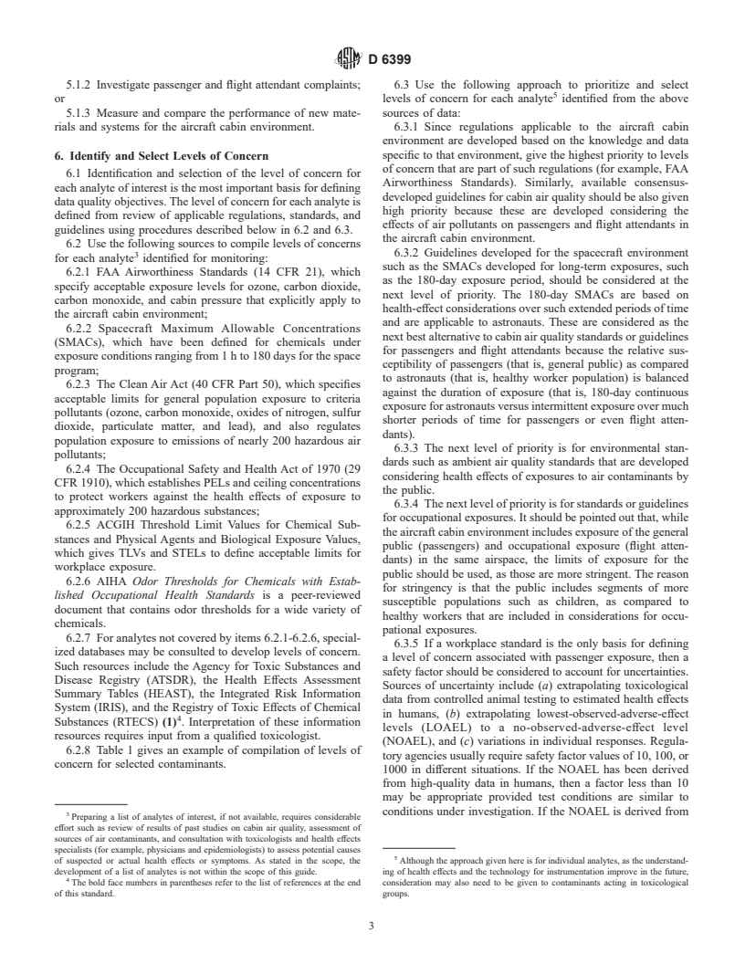 ASTM D6399-99a - Standard Guide for Selecting Instruments and Methods for Measuring Air Quality In Aircraft Cabins