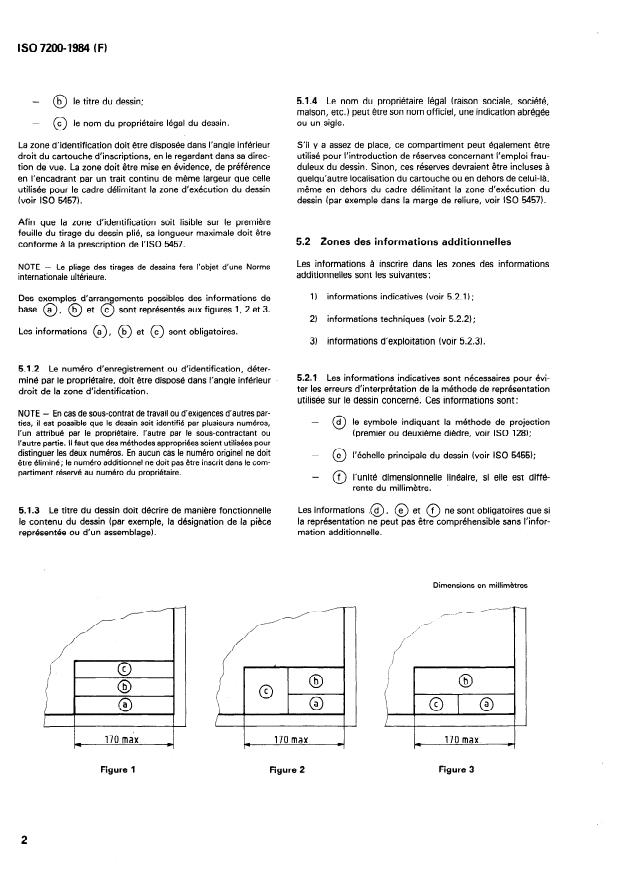 ISO 7200:1984 ISO 7200:1984 - Dessins techniques -- Cartouches d'inscriptions - Page 4 preview
