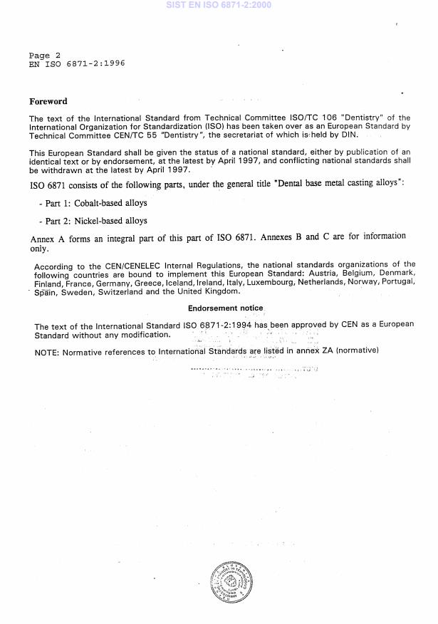 EN ISO 6871-2:1996 EN ISO 6871-2:2000 - Page 4 preview