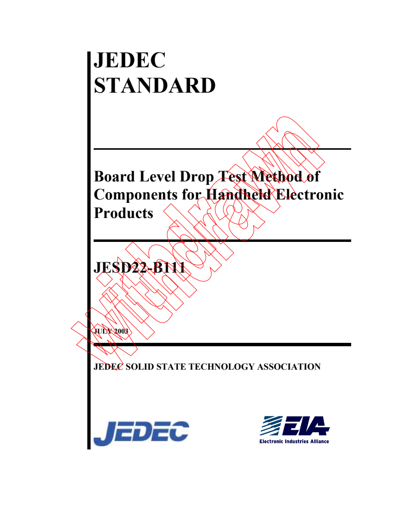 IEC PAS 62050:2004 - Board level drop test method of components for handheld electronic products
Released:11/10/2004
Isbn:2831877105