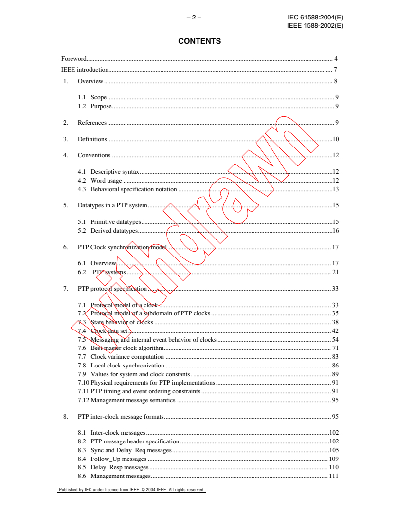 IEC 61588:2004 IEC 61588:2004 - Precision clock synchronization protocol for networked measurement and control systems
Released:9/16/2004
Isbn:2831875412 - Page 4 preview
