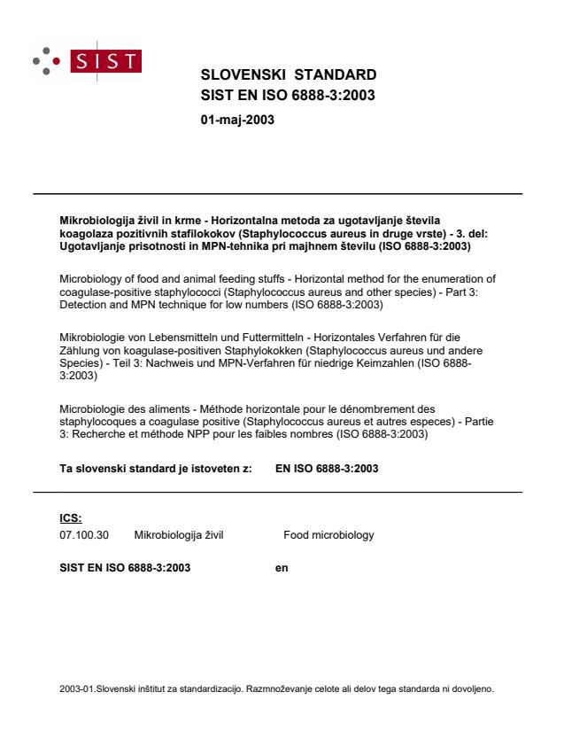 EN ISO 6888-3:2003
