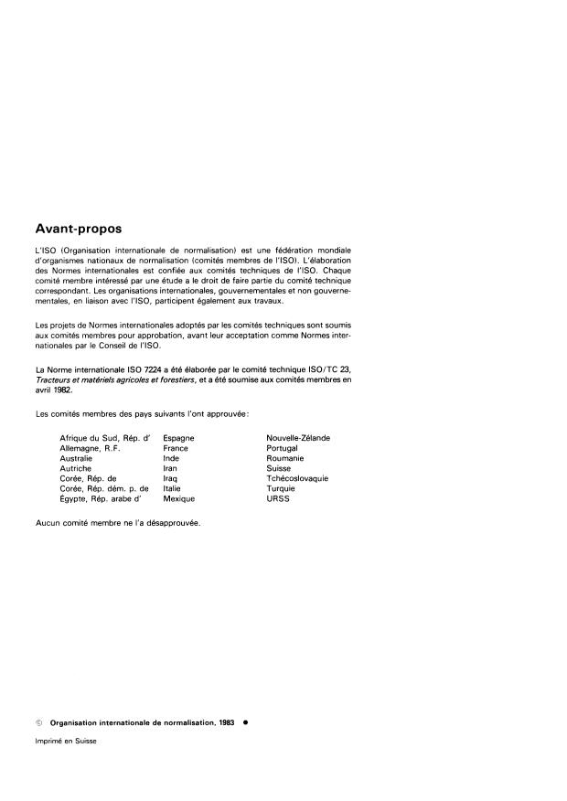 ISO 7224:1983 ISO 7224:1983 - Matériel viti-vinicole -- Pompes a vendange -- Méthodes d'essai - Page 2 preview