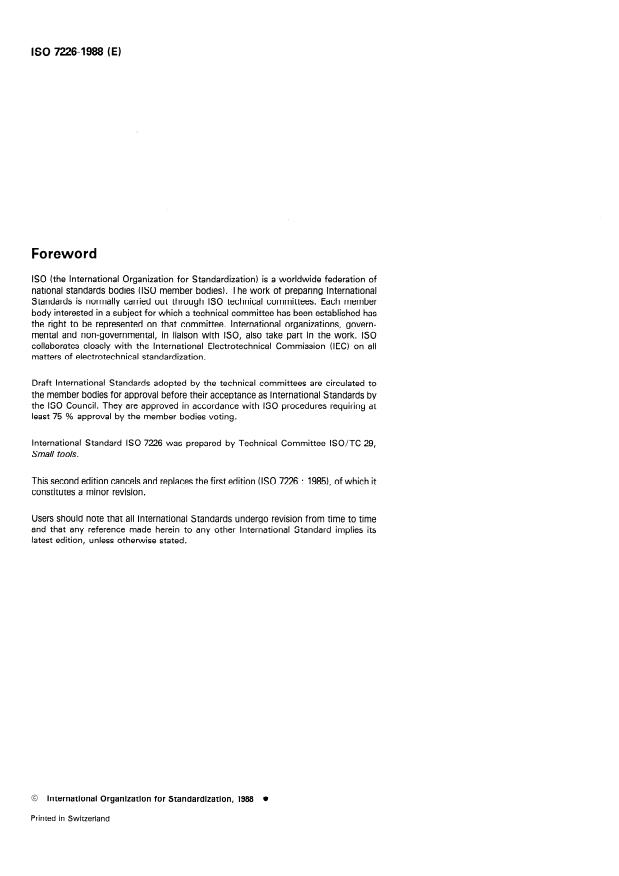 ISO 7226:1988 ISO 7226:1988 - Hexagonal dienuts - Page 2 preview