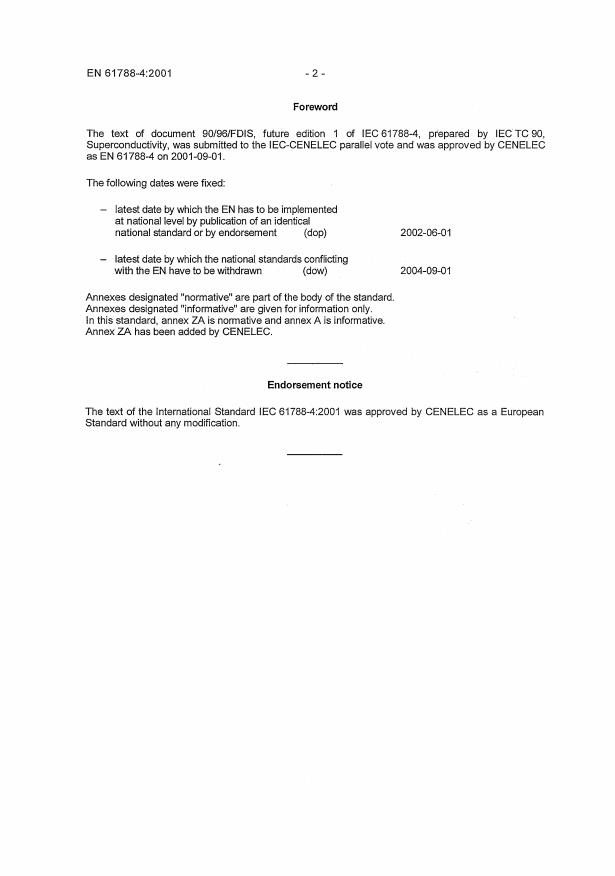 EN 61788-4:2001 EN 61788-4:2002 - Page 4 preview