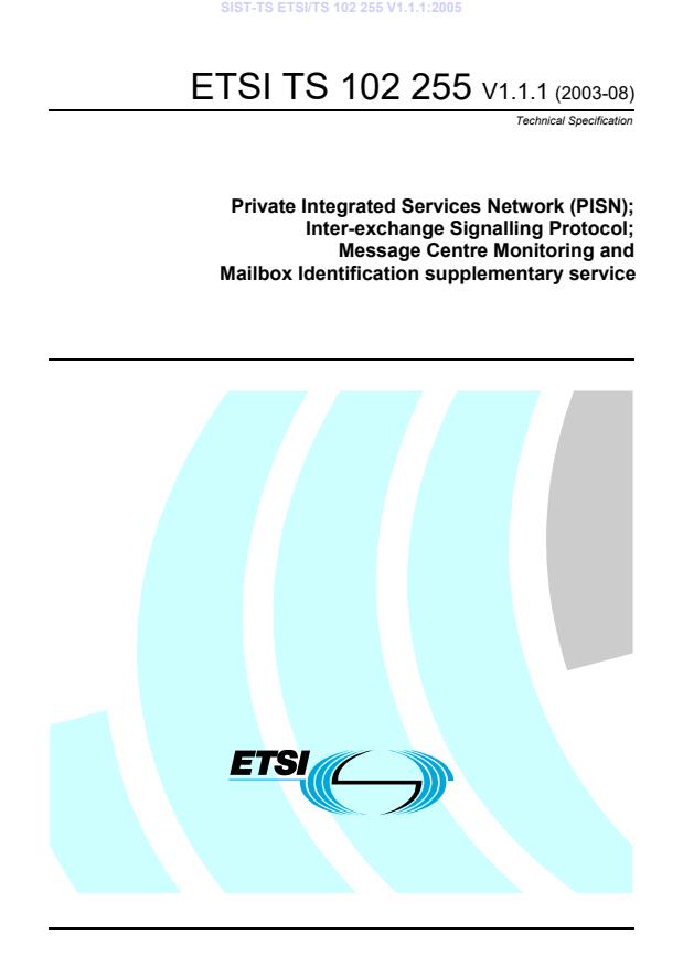 TS ETSI/TS 102 255 V1.1.1:2005
