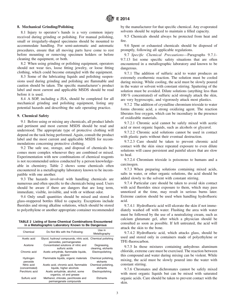 ASTM E2014-99 - Standard Guide on Metallographic Laboratory Safety