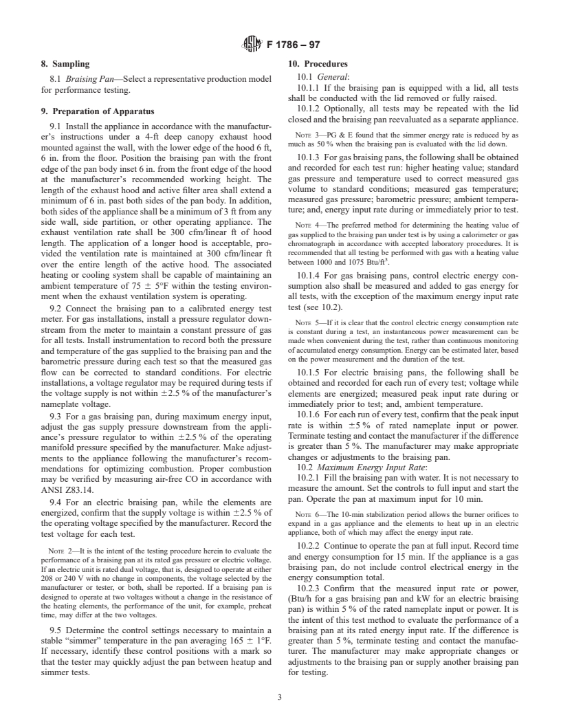 ASTM F1786-97 - Standard Test Method for Performance of Braising Pans