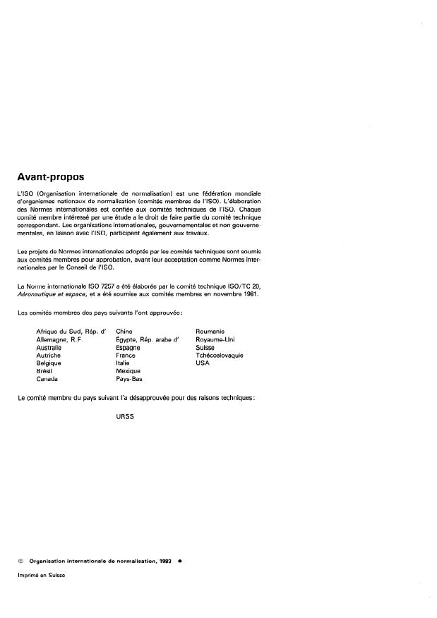 ISO 7257:1983 ISO 7257:1983 - Aéronautique -- Joints et raccords pour tubes hydrauliques -- Essai de flexion rotative - Page 2 preview