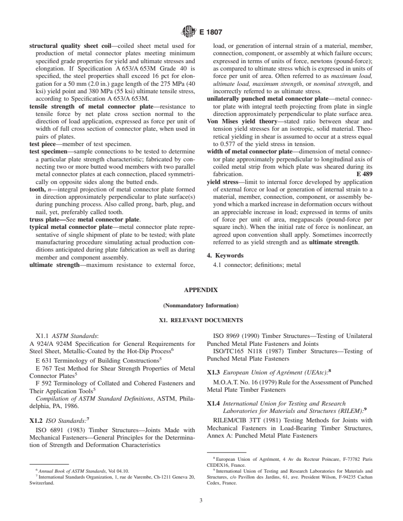 ASTM E1807-01 - Standard Terminology Pertaining to Metal Connector Plates (Withdrawn 2005)