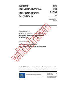 IEC 61591:1997/AMD1:2005 - Amendment 1 - Household range hoods - Methods for measuring performance
Released:10/19/2005
Isbn:2831882990 - Page 1 preview