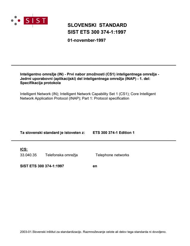 SIST ETS 300 374-1:1997
